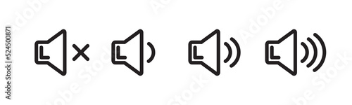 Speaker icons set. Volume icon. Loudspeaker icon vector illustration.