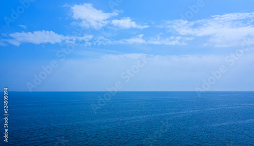 Horizon on the sea. A warm summer day. Abstract natural background.