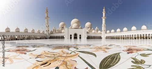 Fotografie, Obraz Abu Dabi , Emirats Arabes Unis - Panorama Mosquée Cheikh Zayed
