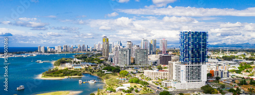 Panorama of Southport and the Gold Coast Broadwater