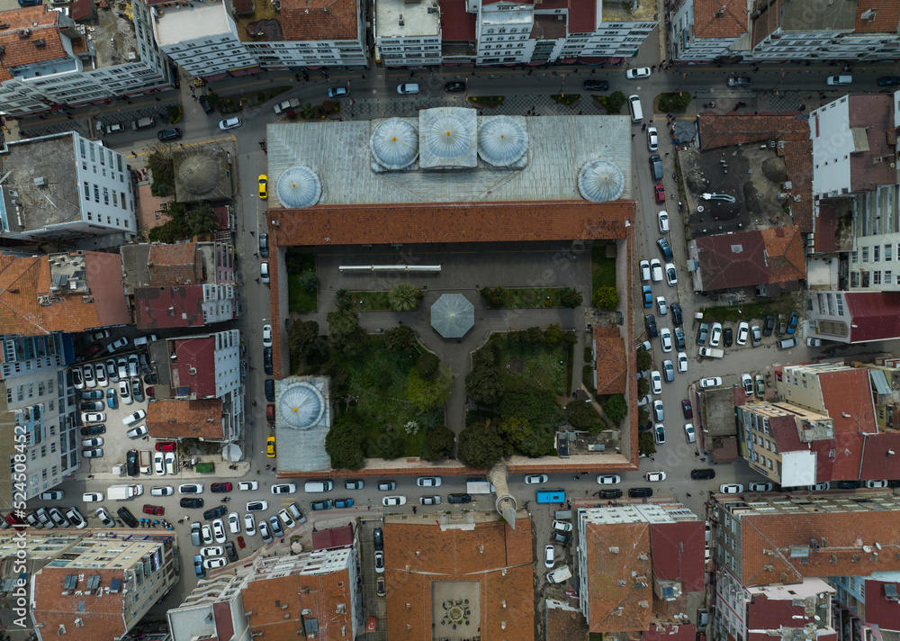 Pervane Madrasah Drone Photo, Sinop City Center, Turkey