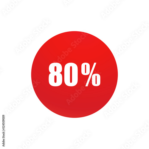 red percent sign