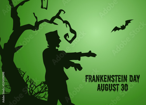 vector graphic of frankenstein day good for frankenstein day celebration. flat design. flyer design.flat illustration. photo