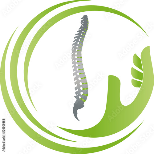 Hand und Wirbelsäule, Massage, Heilpraktiker, Orthopädie, Logo