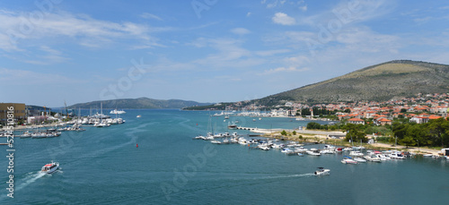 Fototapeta Naklejka Na Ścianę i Meble -  View from Trogir Split Croatia boats and marina