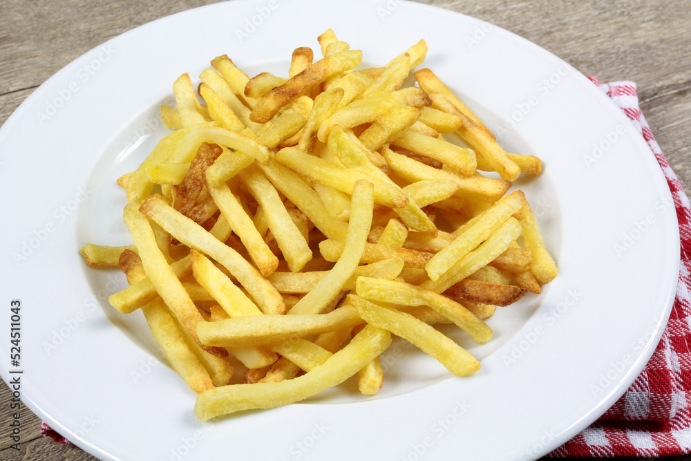 assiette de frites en gros plan assiette de frites en gros plan