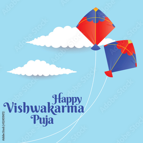 Fotografia illustration of Vishwakarma puja (Vishwakarma Jayanti) is a day of celebration f