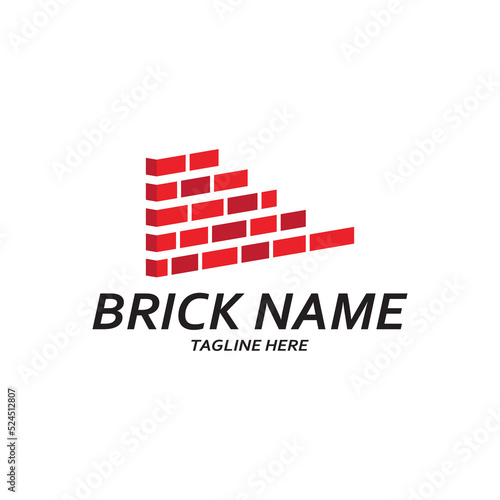Brick wall icon vector