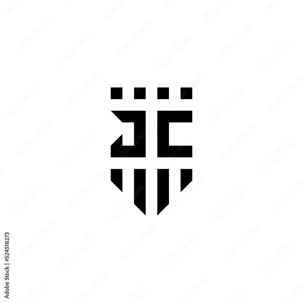 JC shield abstract geometric initial logo design which is good for ...