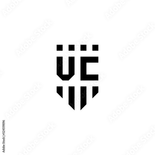 VC shield abstract geometric initial logo design which is good for branding