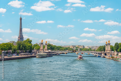 Alexandre III bridge in Paris city