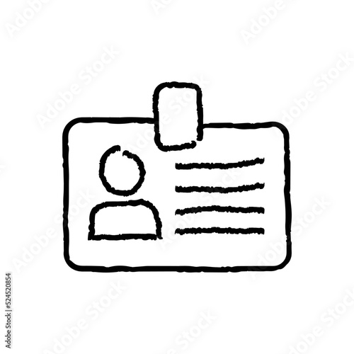 Business name card hand-drawn icon vector graphic illustration