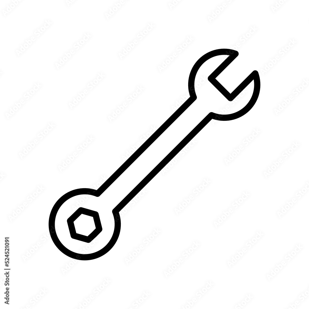 wrench icon vector illustration on white background. wrench icon vector illustration on white background.