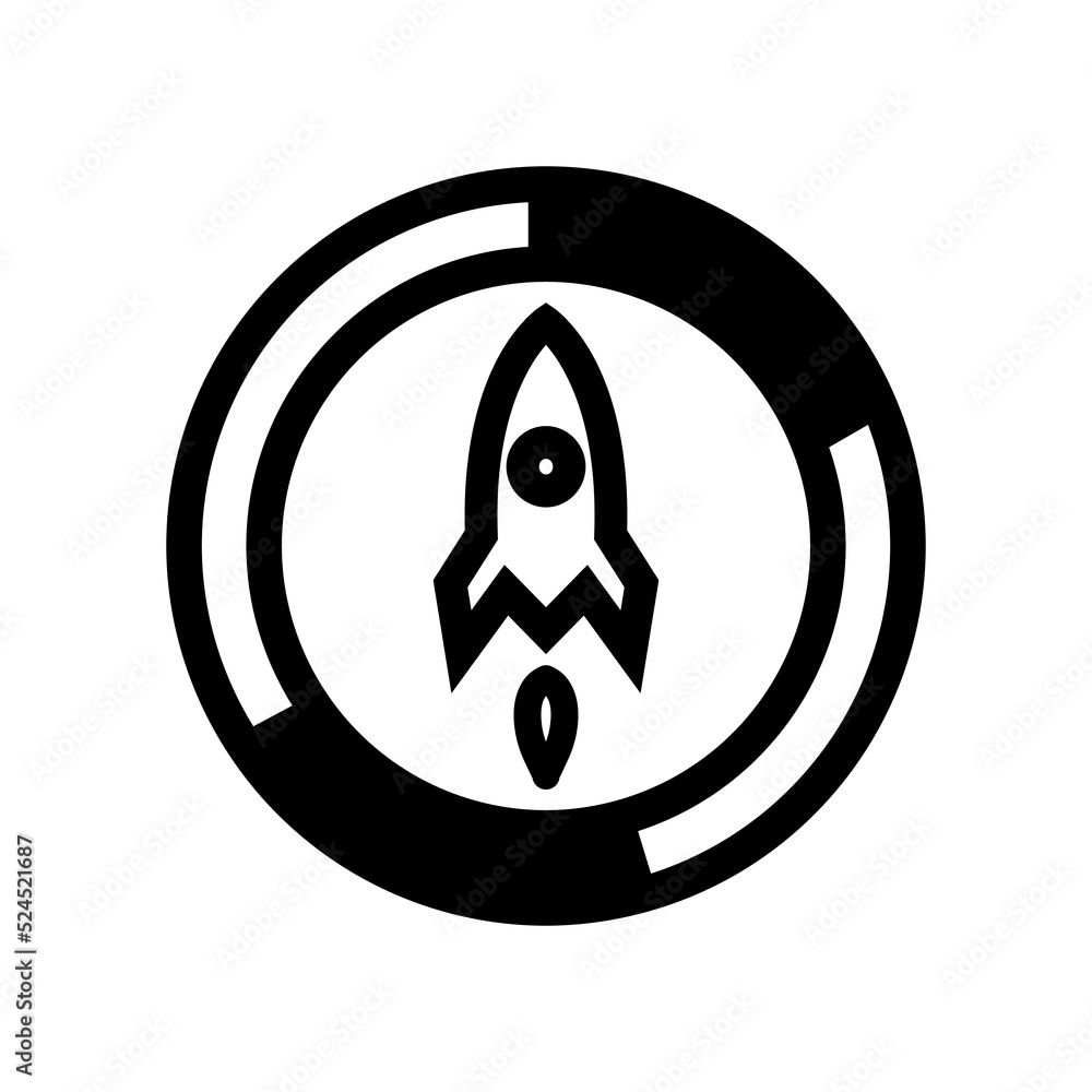rocket icon vector illustration on white background. rocket icon vector illustration on white background.