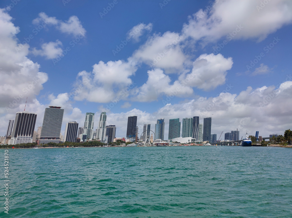 Obraz premium Bayside Marina in Miami, Florida USA
