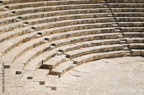 closeup of ancient roman amphitheater on Cyprus photo