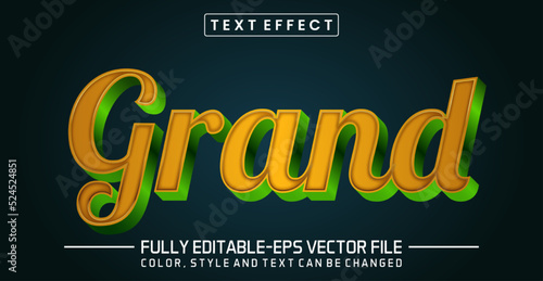 Grand Editable text style effect