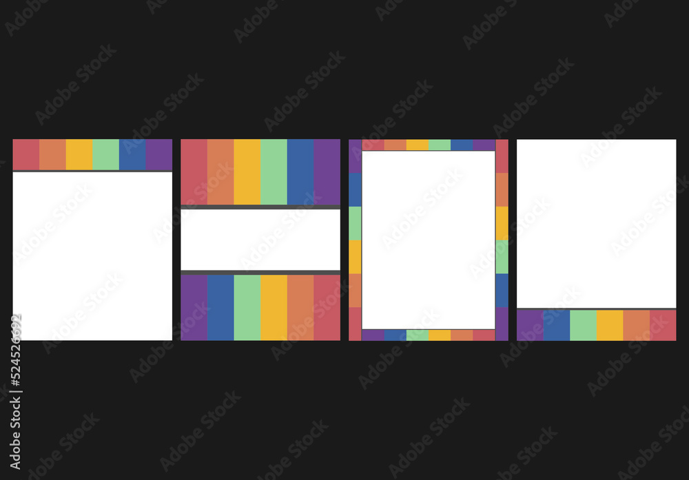 set of colorful banners