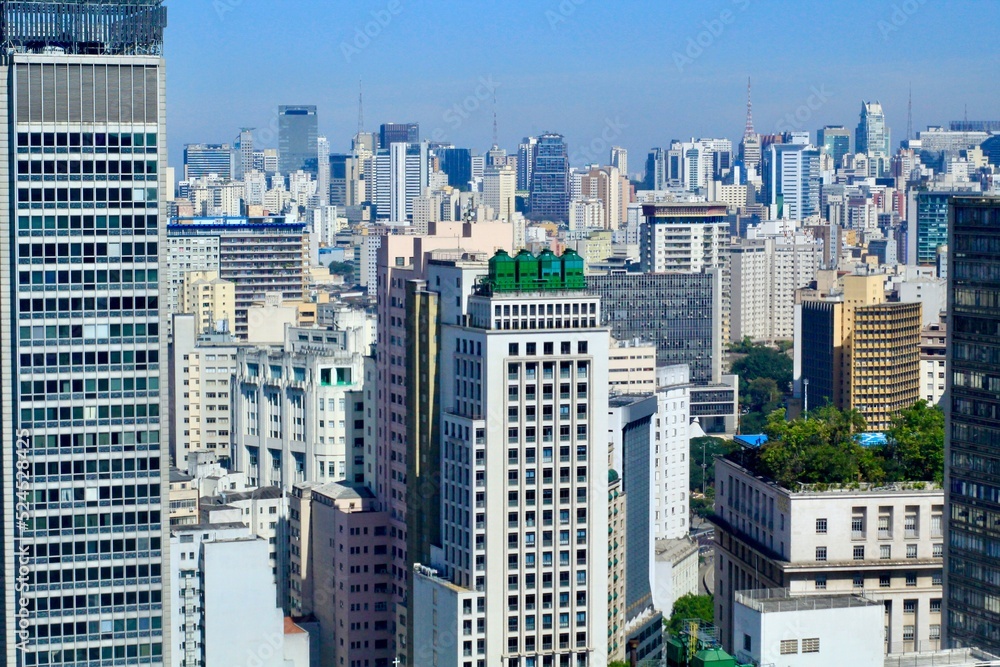 View from above, from the centre of Sao Paulo,  Brazil