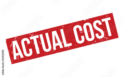 Actual Cost Rubber Stamp Seal Vector