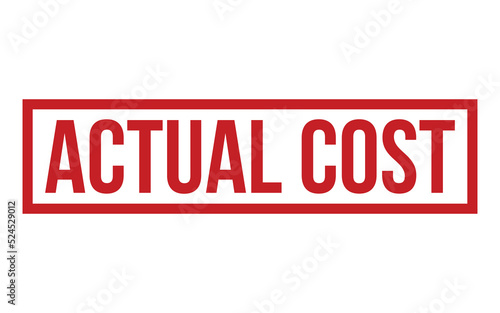 Actual Cost Rubber Stamp Seal Vector