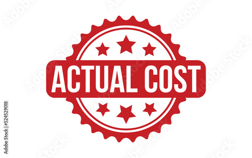 Actual Cost Rubber Stamp Seal Vector
