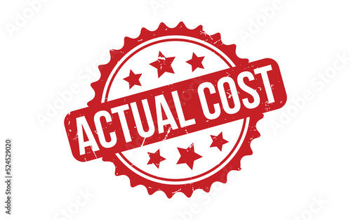 Actual Cost Rubber Stamp Seal Vector