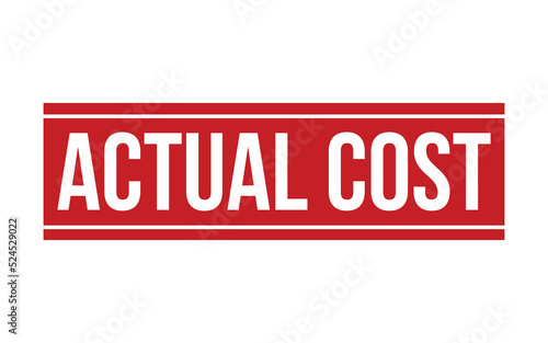Actual Cost Rubber Stamp Seal Vector