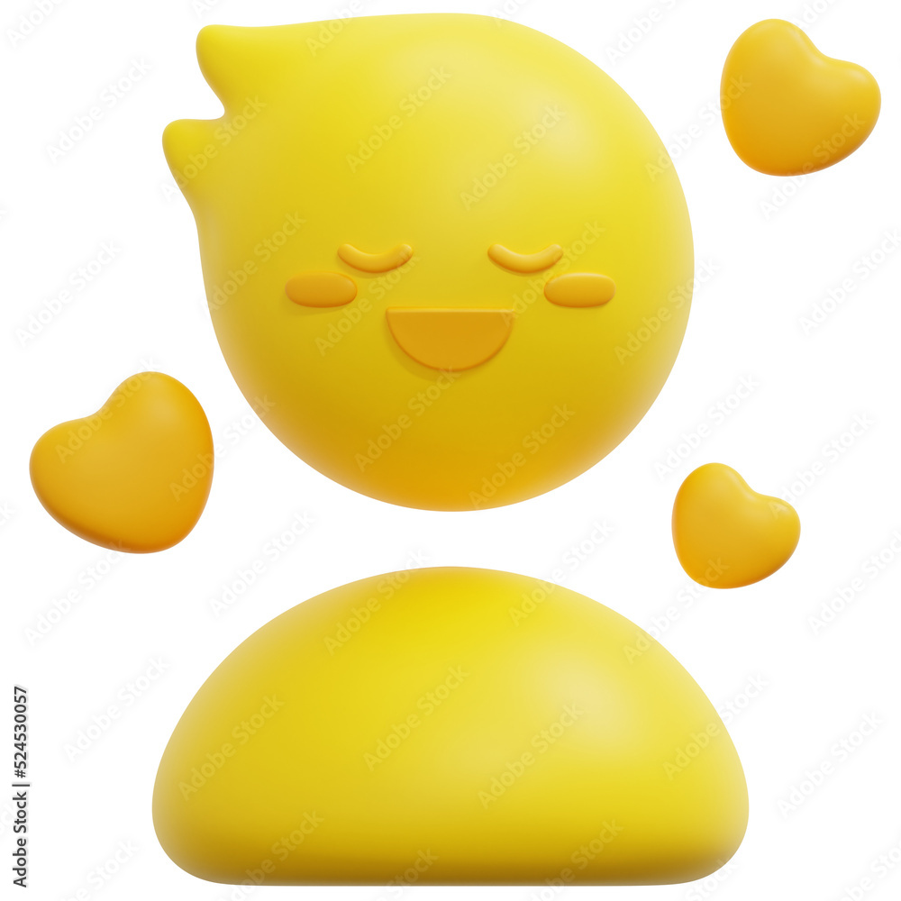 Fototapeta premium happy 3d render icon illustration