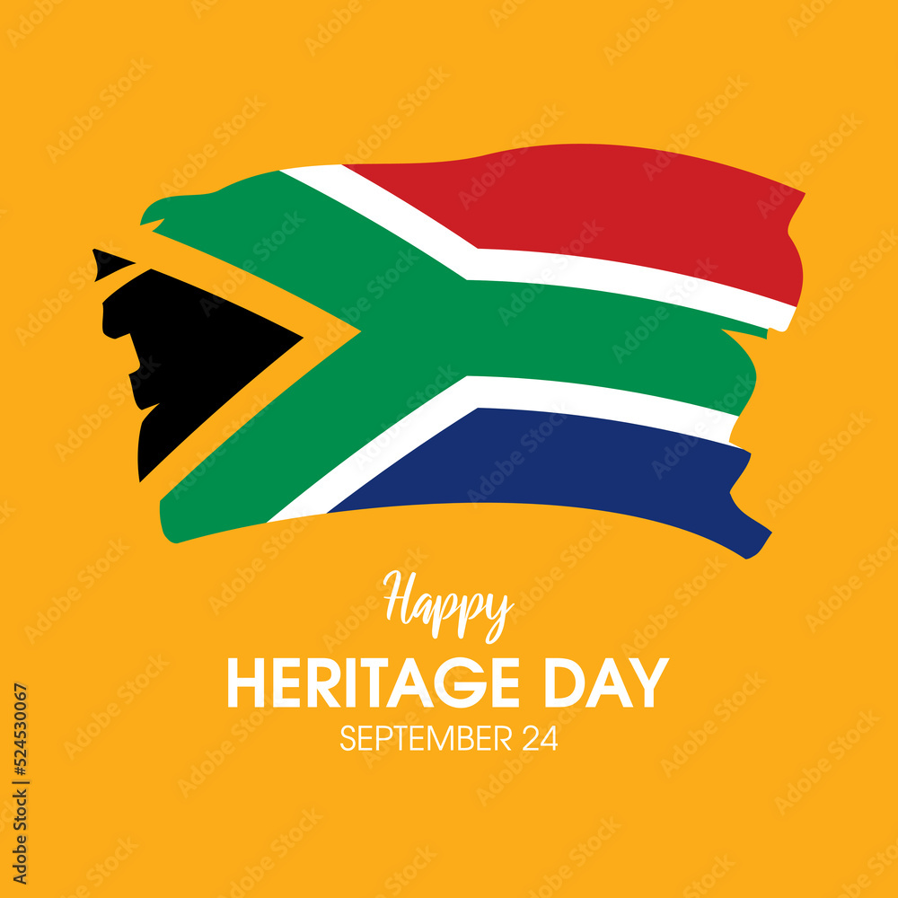 Happy Heritage Day South Africa vector. Abstract paintbrush grunge Flag