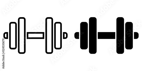 ofvs112 OutlineFilledVectorSign ofvs - dumbbell vector icon . isolated transparent . exercise workout in gym - fitness . black outline and filled version . AI 10 / EPS 10 . g11433