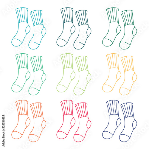 socks icon vector color from clothes collection. vector illustration template