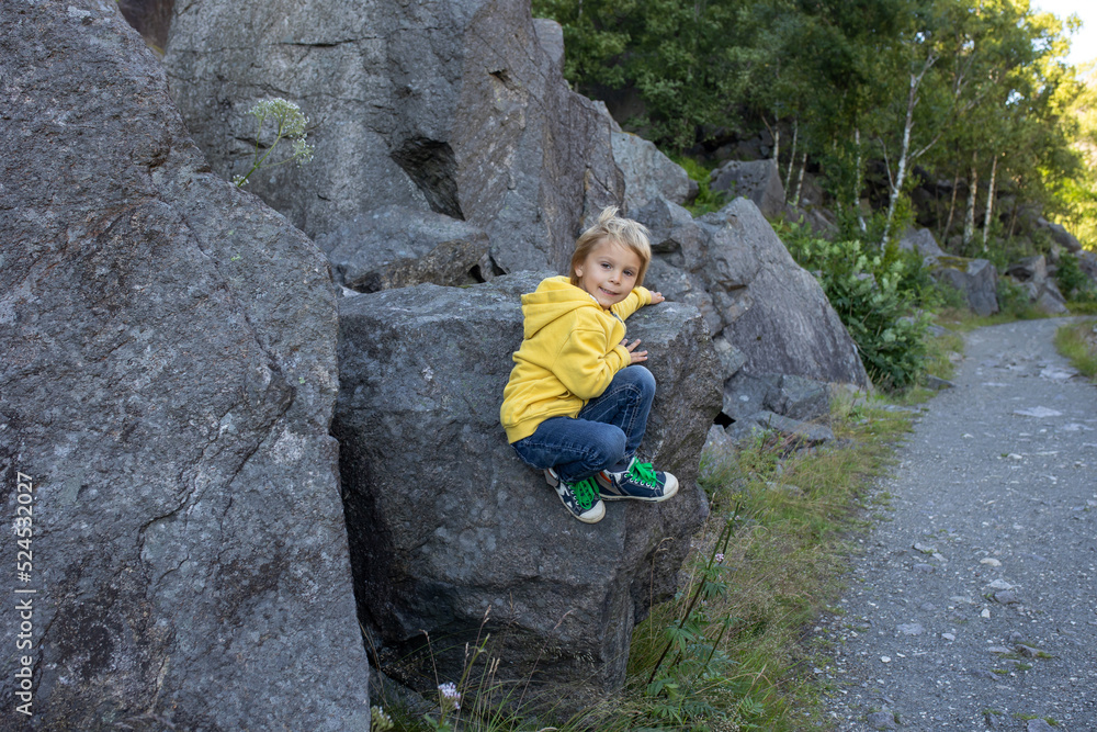 Happy people, enjoying amazing views in South Norway coastline, fjords, lakes, beautiful nature Happy people, enjoying amazing views in South Norway coastline, fjords, lakes, beautiful nature