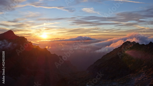 Zachód Słońca na Furkocie w Słowackich Tatrach. © Jacek