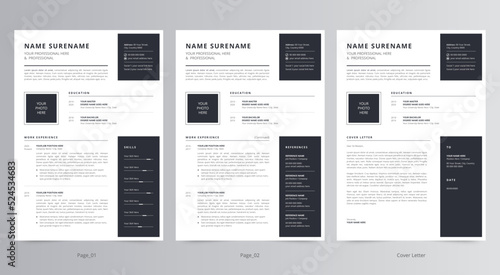 Modern Resume or CV and Cover Letter Template