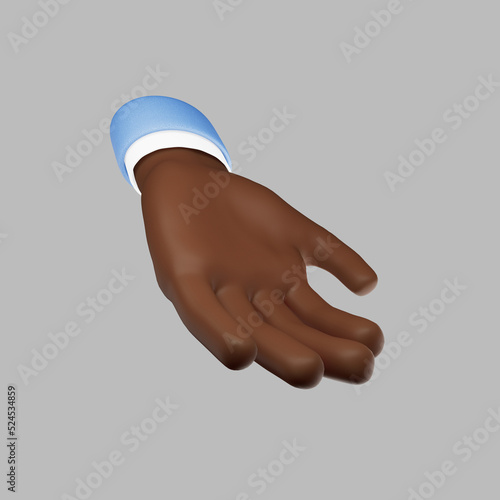 dark black hand receiving and giving illustration
