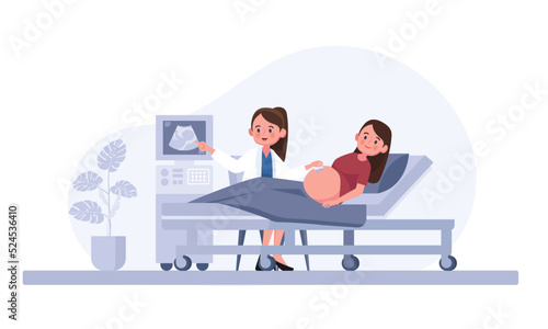Ultrasound of a pregnant woman