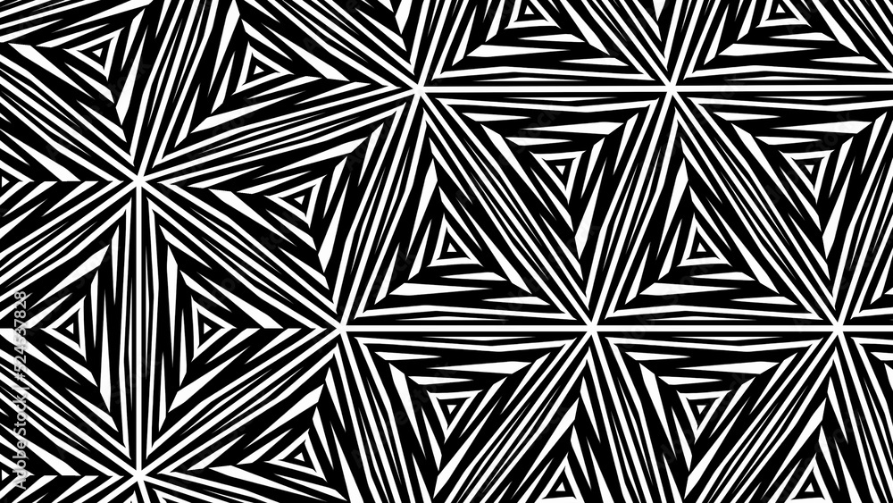 striped background. Raster geometric ornament. black and white stripes. monochrome ornamental background. design for decor,print.background in 4k format  3840 х 2160.