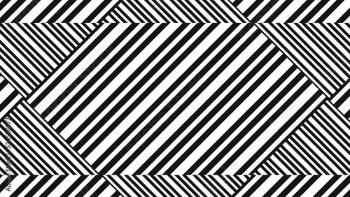  striped background. Raster geometric ornament. black and white stripes. monochrome ornamental background. design for decor print.background in 4k format  3840    2160.