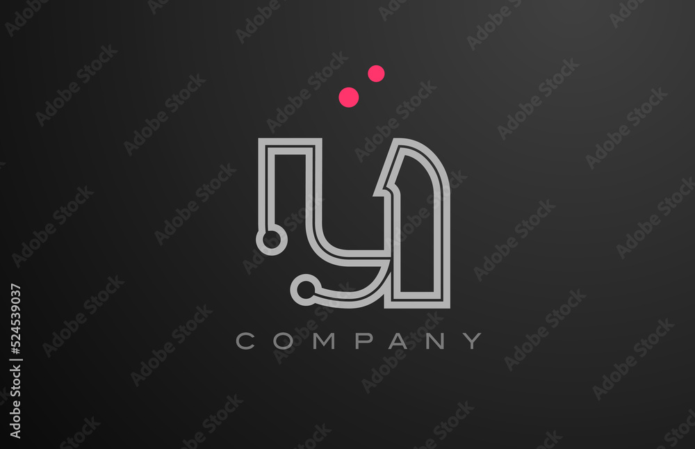 pink grey line U alphabet letter logo icon design with dot. Creative template for company and business pink grey line U alphabet letter logo icon design with dot. Creative template for company and business