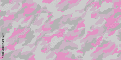 vector camouflage pattern for clothing design. Pink camouflage military pattern 