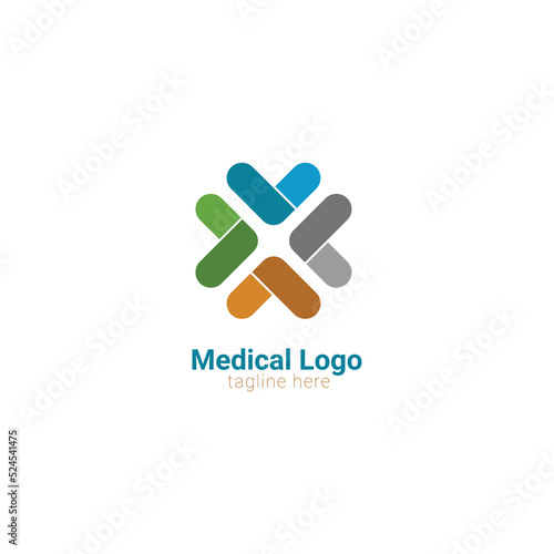 Medical pharmacy logo design template.- vector illustrator