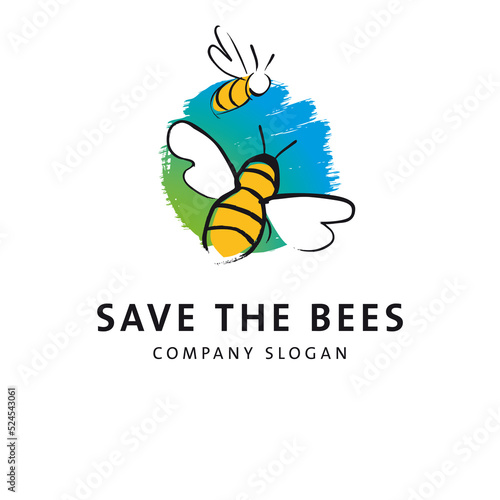 Save the bees Illustration © logosgrafik