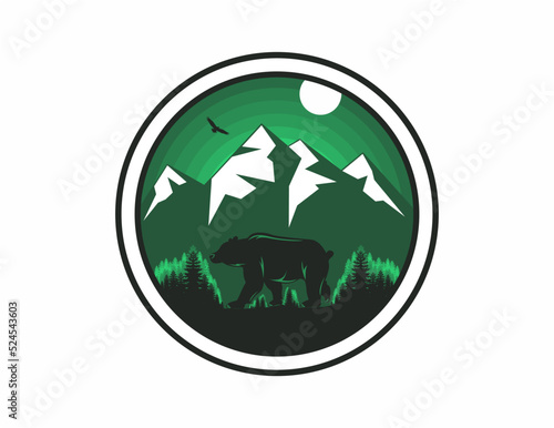 Bear In The Woods Badge