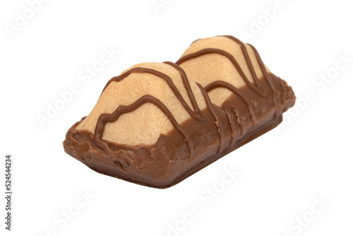 Bonbon sweets candy chocolate waffle isolated on the white background