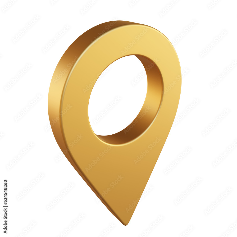Gold direction sign. Gold direction sign.