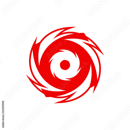 Hurricane symbol. Abstract icon. Whirlwind sign vector. Tornado logo illustration.