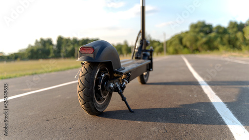 Electric scooter on the road