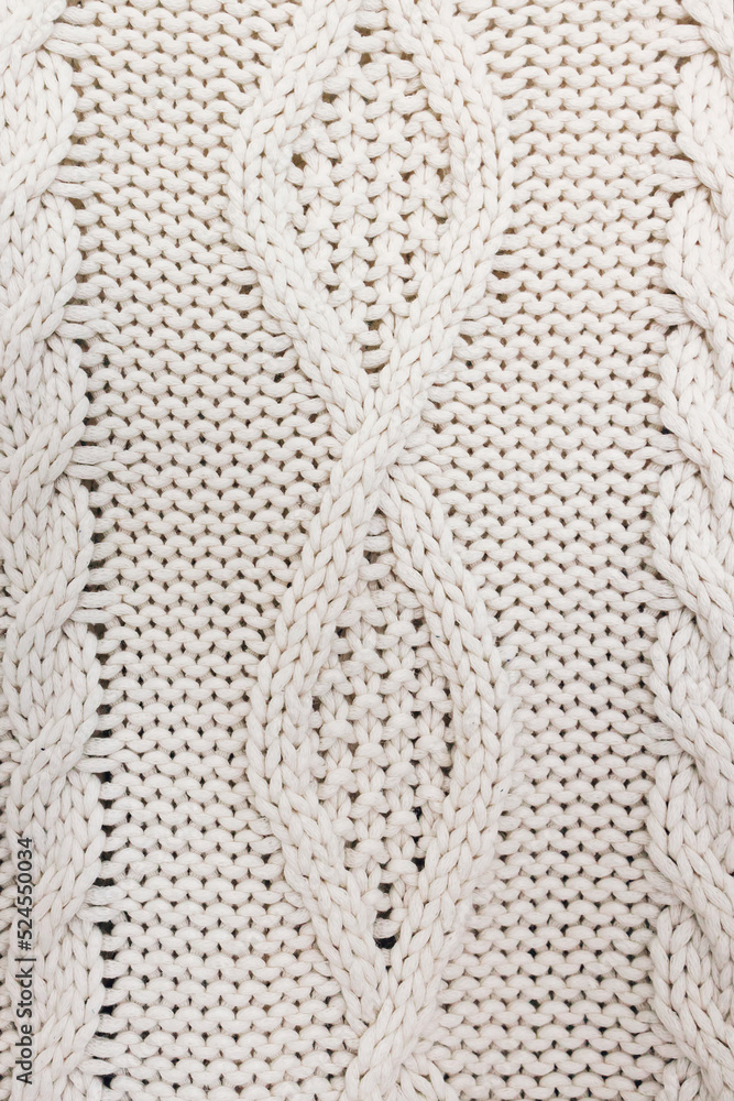 Obraz premium Cable knitted sweater texture close-up