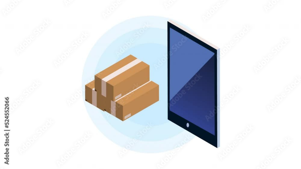 smartphone device tech isometric animation smartphone device tech isometric animation